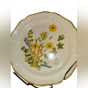 Vintage Mikasa Garden Club Floral Ceramic Plate